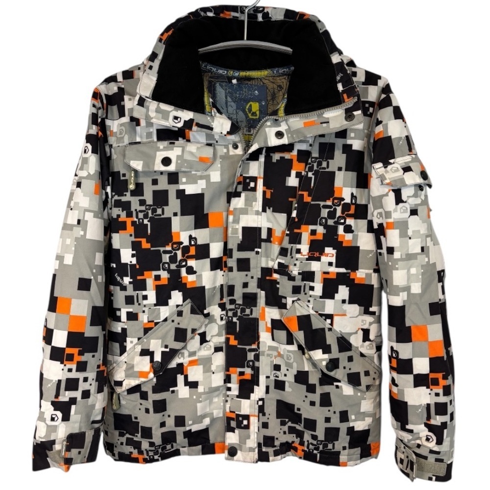 Liquid Freerider Digital Camo Full Zip Hooded Snowboard Jacket, Youth Size L